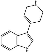 3-(1,2,3,6-四氢吡啶-4-基)-1H-吲哚 结构式