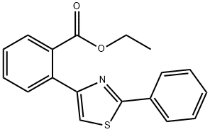 ETHYL 2-(2-PHENYL-1,3-THIAZOL-4-YL)BENZENECARBOXYLATE 结构式