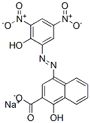 1-Hydroxy-4-[(2-hydroxy-3,5-dinitrophenyl)azo]-2-naphthoic acid sodium salt 结构式