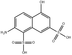 2-氨基-5-羟基萘-1,7-二磺酸 结构式