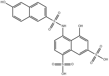5-hydroxy-4-[[(6-hydroxy-2-naphthyl)sulphonyl]amino]naphthalene-1,7-disulphonic acid 结构式