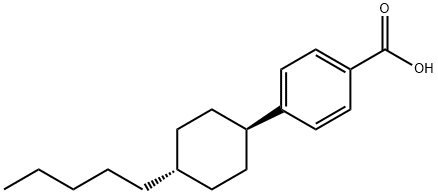 反式-4-戊基环己基苯甲酸 结构式