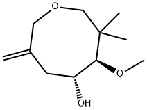 5-Oxocanol,4-methoxy-3,3-dimethyl-7-methylene-,(4R,5R)-(9CI) 结构式