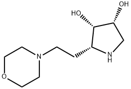 3,4-Pyrrolidinediol, 2-[2-(4-morpholinyl)ethyl]-, (2R,3S,4R)- (9CI) 结构式