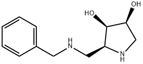 3,4-Pyrrolidinediol,2-[[(phenylmethyl)amino]methyl]-,(2S,3R,4S)-(9CI) 结构式