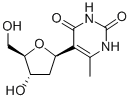 5-(2-脱氧-BETA-D-赤式-呋喃戊糖基)-1-甲基-2,4(1H,3H)-嘧啶二酮 结构式