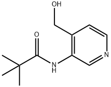 N-(4-(羟甲基)吡啶-3-基)新戊酰胺 结构式