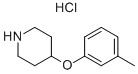 4-(间甲苯氧基)哌啶盐酸盐 结构式