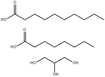 辛癸酸甘油酯 结构式