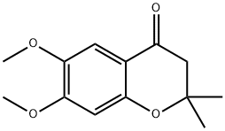 6,7-二甲氧基-2,2-二甲基-4-色满酮 结构式