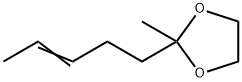 1,3-Dioxolane,  2-methyl-2-(3-pentenyl)-  (7CI,8CI,9CI) 结构式