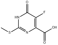 5-氟-4-(羧基甲基硫代)尿嘧啶 结构式