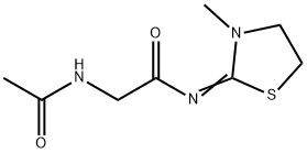 2-Acetylamino-N-(3-methylthiazolidin-2-ylidene)acetamide 结构式