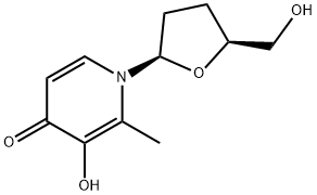 4(1H)-Pyridinone, 3-hydroxy-2-methyl-1-[(2R,5S)-tetrahydro-5-(hydroxymethyl)-2-furanyl]- (9CI) 结构式