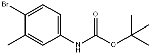 (4-溴-3-甲基苯基)氨基甲酸叔丁酯 结构式