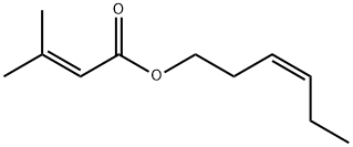 (Z)-3-甲基-2-丁烯酸-3-己烯酯 结构式