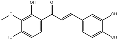 (E)-3'-Methoxy-2',3,4,4'-tetrahydroxychalcone 结构式