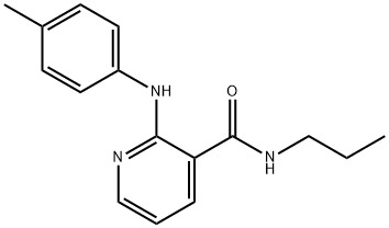 3-Pyridinecarboxamide, 2-((4-methylphenyl)amino)-N-propyl- 结构式