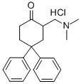 N,N-Dimethyl-2-aminomethyl-4,4-diphenylcyclohexanone hydrochloride 结构式
