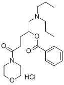 Morpholine, 4-(4-(benzoyloxy)-5-(dipropylamino)-1-oxopentyl)-, monohyd rochloride 结构式