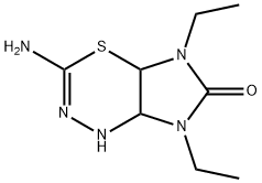 Imidazo[4,5-e][1,3,4]thiadiazin-6(1H)-one, 3-amino-5,7-diethyl-4a,5,7,7a-tetrahydro- (9CI) 结构式