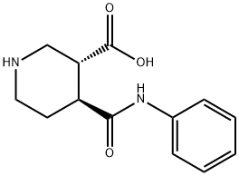 3-Piperidinecarboxylicacid,4-[(phenylamino)carbonyl]-,(3R,4S)-(9CI) 结构式
