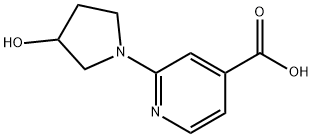2-(3-羟基吡咯烷-1-基)异烟酸 结构式