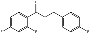 2',4'-DIFLUORO-3-(4-FLUOROPHENYL)PROPIOPHENONE 结构式