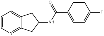 Benzamide, N-(6,7-dihydro-5H-cyclopenta[b]pyridin-6-yl)-4-fluoro- (9CI) 结构式