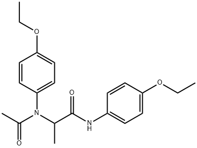 p-Propionophenetidide, 2-[N-(p-ethoxyphenyl)acetamido]- (7CI, 8CI) 结构式