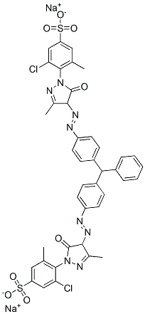 4,4'-[(苯亚甲基)二[4,1-亚苯基偶氮基(4,5-二氢-3-甲基-5-氧代-1H-吡唑-4,1-二基)]]二(3-氯-5-甲基苯磺酸)二钠盐