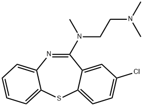 2-Chloro-11-[[2-(dimethylamino)ethyl]methylamino]dibenzo[b,f][1,4]thiazepine 结构式
