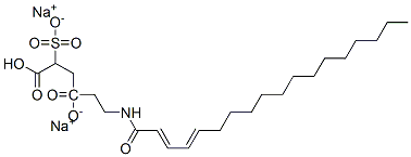 disodium 4-[2-[(1-oxooctadecadienyl)amino]ethyl] 2-sulphonatosuccinate 结构式