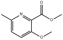 3-甲氧基-6-甲基吡啶-2-甲酸甲酯 结构式