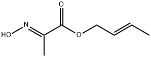 Propanoic acid, 2-(hydroxyimino)-, (2E)-2-butenyl ester, (2E)- (9CI) 结构式