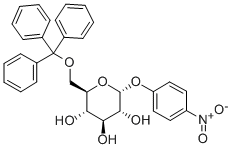 4-硝基苯基-6-O-三苯甲基-Α-D-吡喃葡萄糖苷 结构式