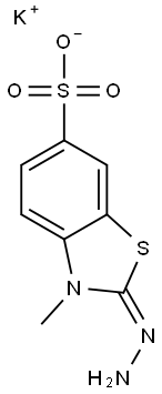 potassium 2-hydrazono-2,3-dihydro-3-methylbenzothiazole-6-sulphonate 结构式