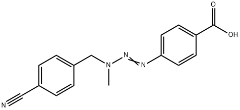p-[3-(p-Cyanobenzyl)-3-methyl-1-triazeno]benzoic acid 结构式