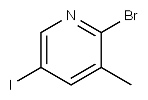 2-溴-5-碘-3-甲基吡啶 结构式