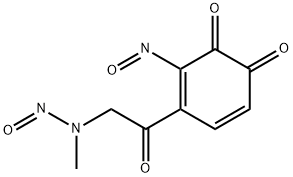 4-[(Methylnitrosoamino)acetyl]-3-nitroso-1,2-benzoquinone 结构式