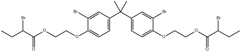 (isopropylidene)bis[(2-bromo-p-phenylene)oxyethylene] bis(2-bromobutyrate) 结构式