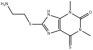 8-[(2-Aminoethyl)thio]-6,7-dihydro-1,3-dimethyl-6-thioxo-1H-purin-2(3H)-one 结构式