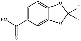 2,2-二氟-1,3-苯并二恶茂-5-甲酸 结构式