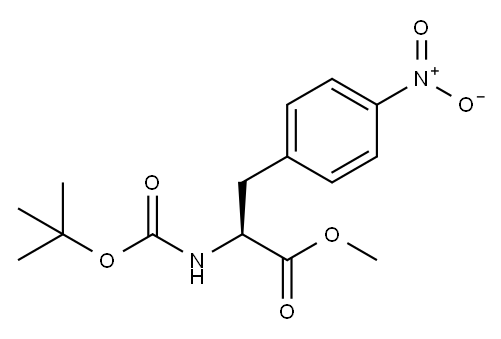 N-BOC-4-硝基-L-苯丙氨酸甲酯 结构式
