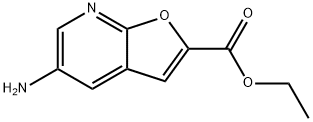 5-氨基-呋喃[2,3-B]吡啶-2-羧酸乙酯 结构式