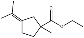 Cyclopentanecarboxylic acid, 1-methyl-3-(1-methylethylidene)-, ethyl ester (9CI) 结构式