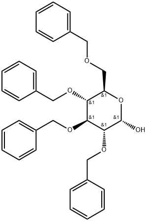2,3,4,6-四-o-苄基-D-吡喃葡萄糖 结构式