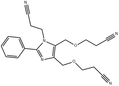 4,5-双[(2-氰乙氧基)甲基]-2-苯基咪唑-1-丙腈 结构式