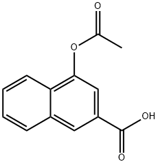 4-乙酰氧基-2-萘甲酸 结构式