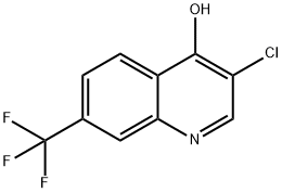 3-氯-7-(三氟甲基)喹啉-4-醇 结构式